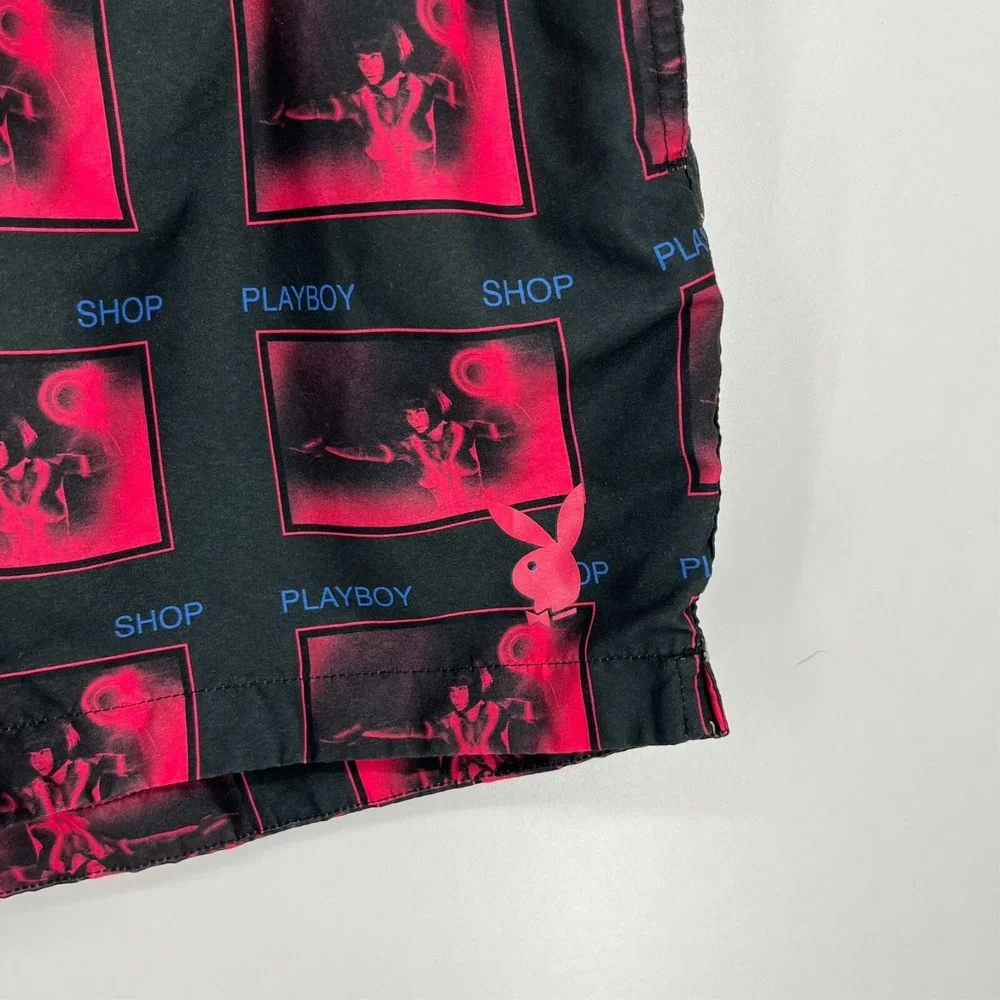 Playboy by PacSun Swim Trunks Men's XL Multicolor‎ Mesh Lined Drawstring Logo 5